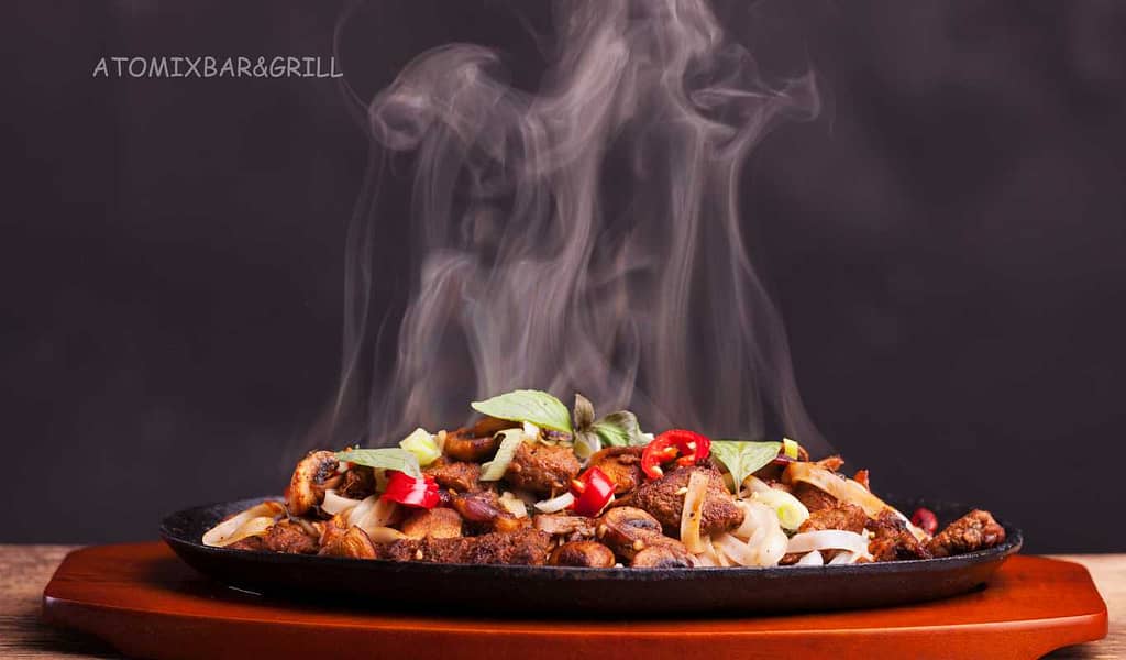 Chicken sizzler and its recipe